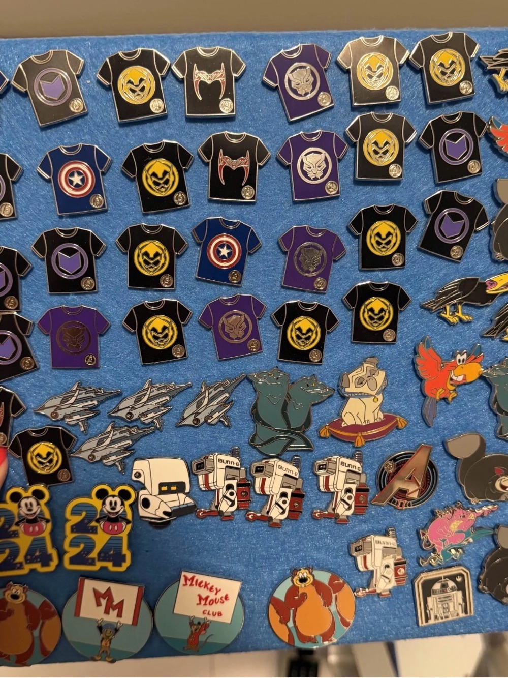 Disney Enamel Pin Lot - Marvel Shirts, Sidekick Villains, Robots, MMCH